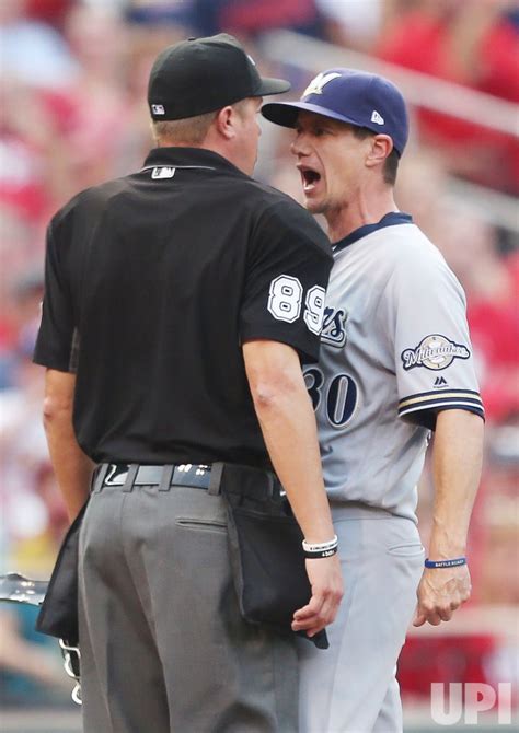 Photo: Milwaukee Brewers manager Craig Counsell is ejected ...