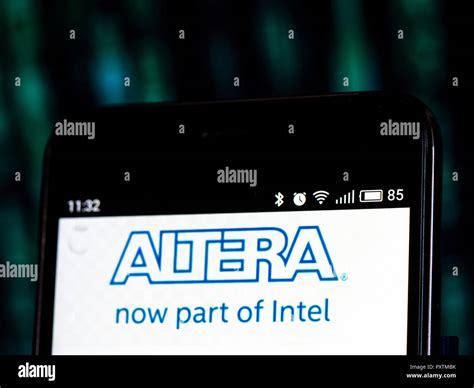 Altera Corporation logo seen displayed on smart phone. Altera ...