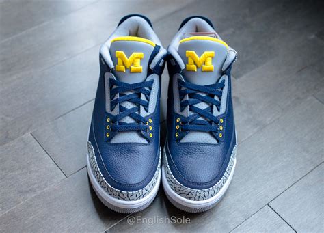 Air Jordan 3 Michigan PE Player Exclusive - Sneaker Bar Detroit