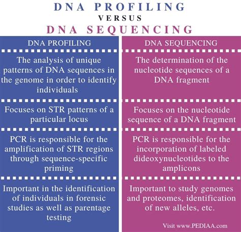 What is the Difference Between DNA Profiling and DNA Sequencing - Pediaa.Com