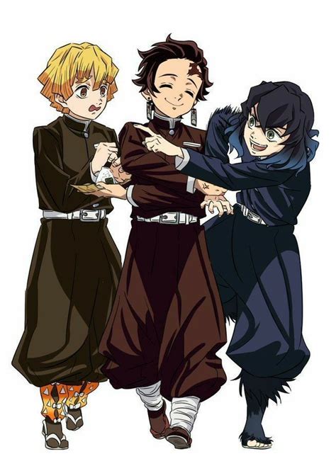 Tanjirou, zenitsu and inosuke | Personajes de anime, Wallpaper de anime ...