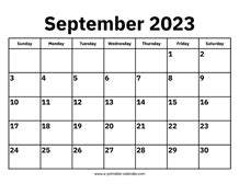 Calendar September 2023 - Get Latest Map Update