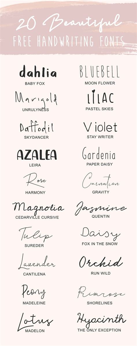 20 favorite free handwriting fonts – Artofit