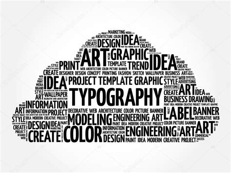 Typography Word Cloud Design : Web Marketing Word Cloud Business Concept Typography Design ...