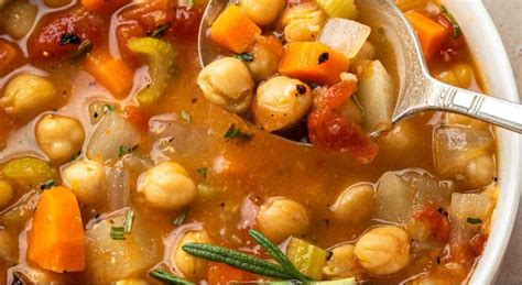 Spanish Vegetable Garbanzo Bean Soup - Brenda Gantt Recipes