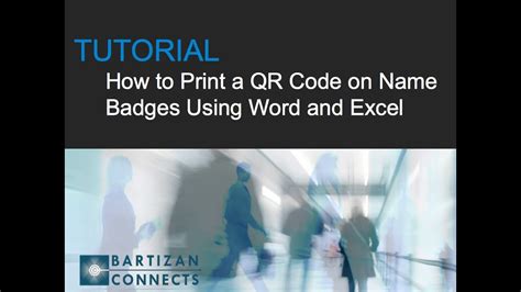 How to Print a QR Code on Name Badges Using Word and Excel - YouTube