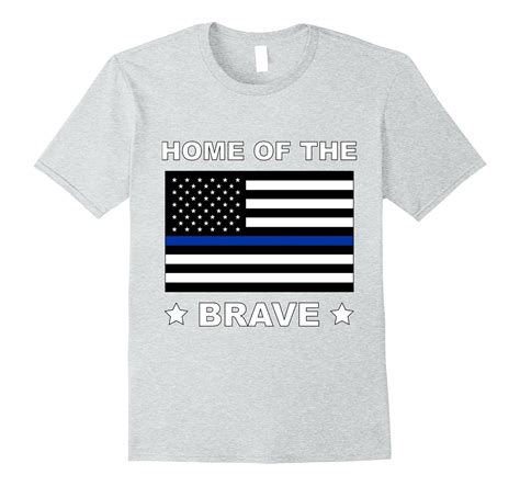 Thin Blue Line American Flag Police Badge T-shirt-PL – Polozatee