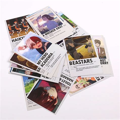 Anime Poster Collage Set Minimalist 60 Pieces Coated Paper - Etsy