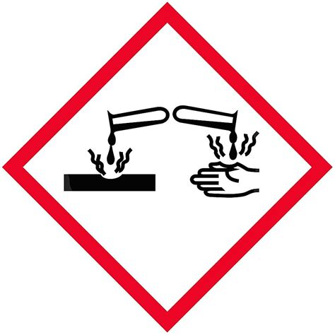 GHS Pictogram Labels - Corrosion, 1 x 1" S-21334 - Uline