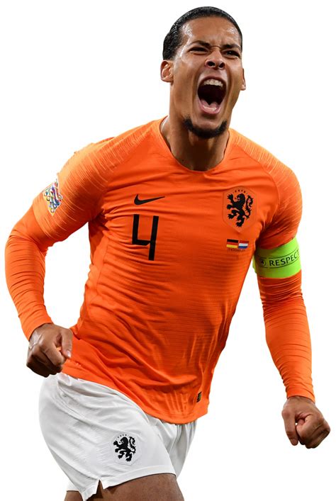 Virgil van Dijk Holland football render - FootyRenders