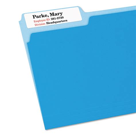 AVE5027 | Avery® 5027 Extra-Large TrueBlock File Folder Labels with Sure Feed Technology, 0.94 x ...