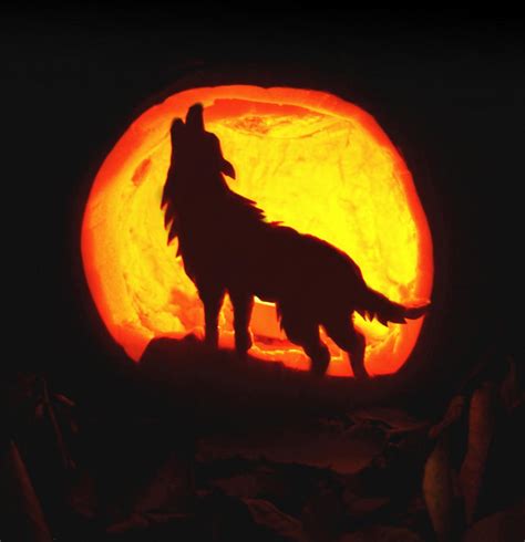 Pumpkin Carving - Howling Wolf by RedHotChiliPetra on DeviantArt