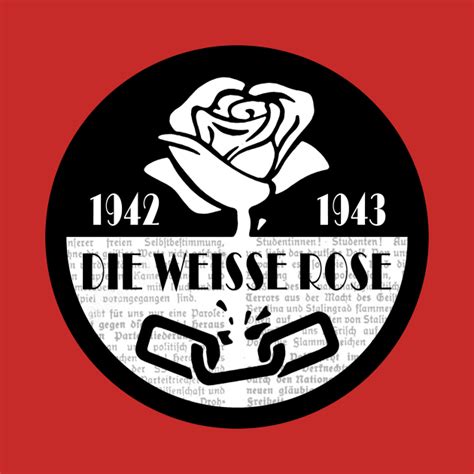 White Rose Resistance - Antifascist - T-Shirt | TeePublic