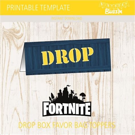 Free Printable Fortnite Drop Label - Printable Word Searches