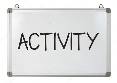 Activity word on whiteboard Stock Photo by ©mhatzapa 9762205