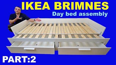IKEA BRIMNES Day bed assembly instructions / PART 2 | Brimnes, Ikea, Daybed