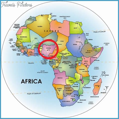 Nigeria Map - TravelsFinders.Com