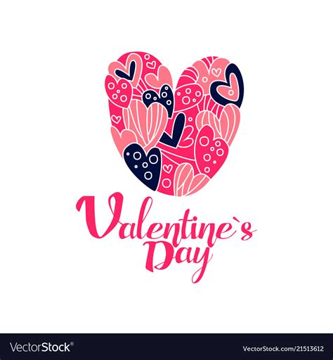 Happy valentines day logo creative template Vector Image