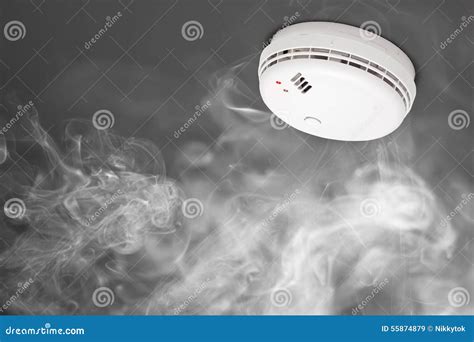 Smoke Detector of Fire Alarm Stock Image - Image of apartment, modern ...