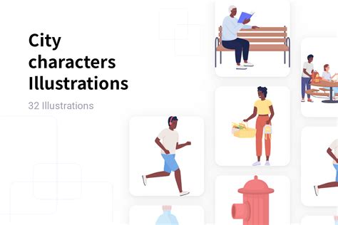 Premium City Characters Illustration pack from People Illustrations