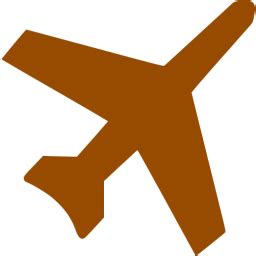 Brown airplane 3 icon - Free brown airplane icons