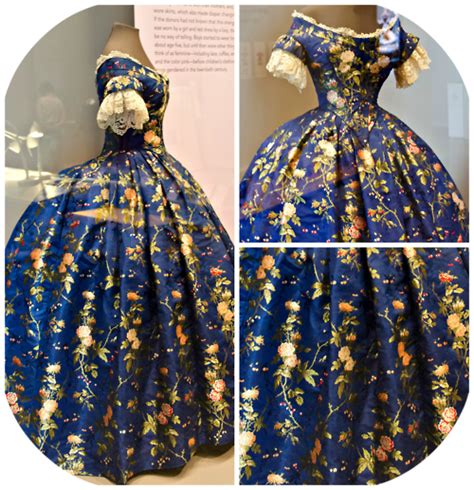 Technically American during Victorian times but zowie! Pretty! Woman’s dress c. 1850. Silk ...