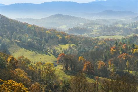 Autumn in the Hills of North Carolina Stock Photo - Image of hill ...