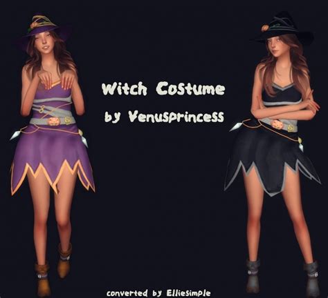 Witch Costume by Venusprincess converted at Elliesimple » Sims 4 Updates