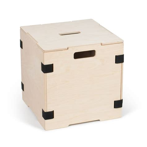 Stackable Wood Cube Storage Boxes - Black- 1 Box with Lid - Walmart.com ...