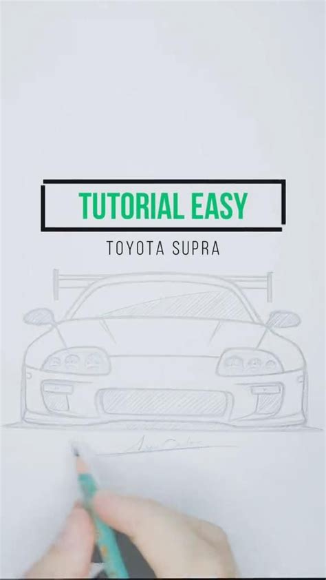 Toyota Supra Drawing Tutorial, Art Tutorial (by @luan_drawings) in 2024 ...