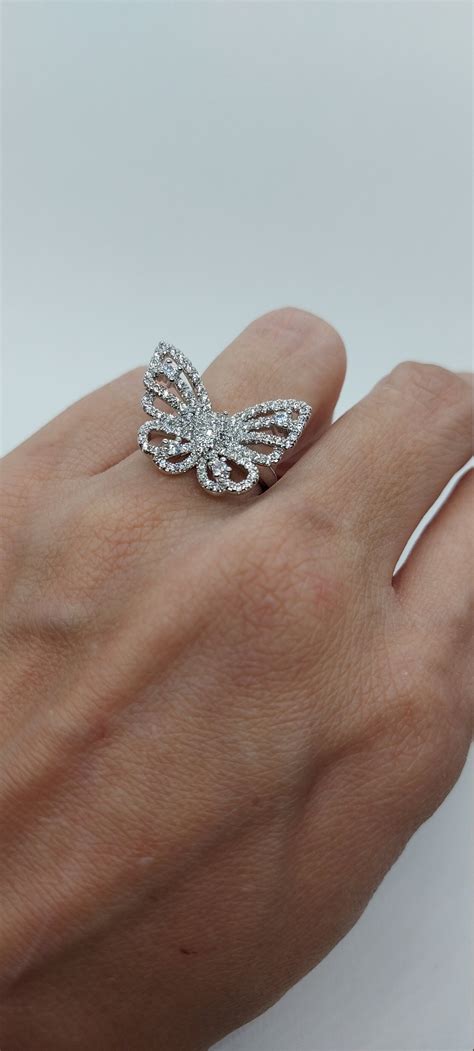 Mariah carey silver butterfly ring | Etsy