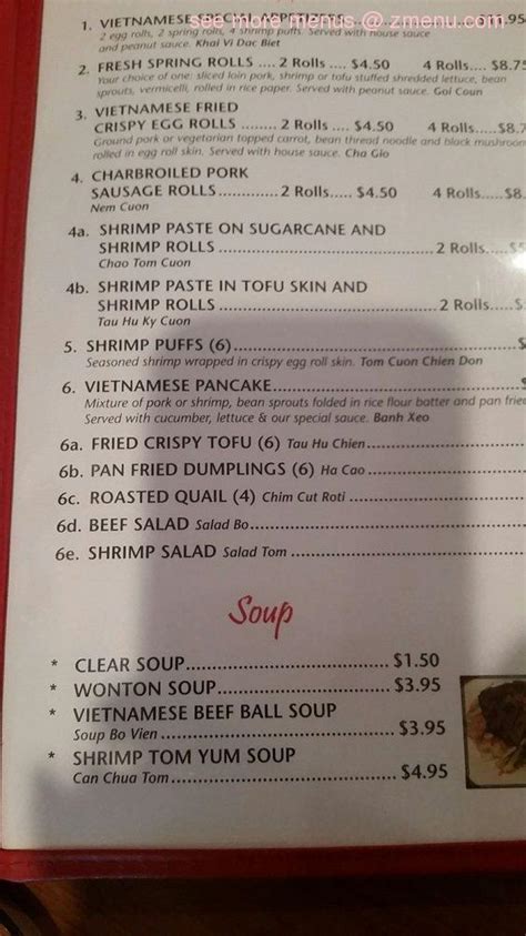 Online Menu of Miss Saigon Restaurant Restaurant, Sarasota, Florida ...