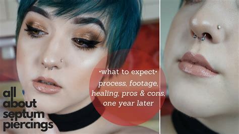 Septum Piercing 101: Process, Footage, Aftercare/Healing, Pros and Cons, What to Expect - YouTube