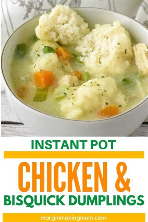 Instant Pot Chicken and Dumplings with Bisquick - Margin Making Mom®