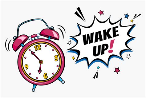 Waking Up Alarm Clock Cartoon Clipart , Png Download - Wake Up Alarm Clock Ringing, Transparent ...