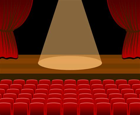 Theatre Stage Vector Vector Art & Graphics | freevector.com | Theatre illustration, Theatre ...