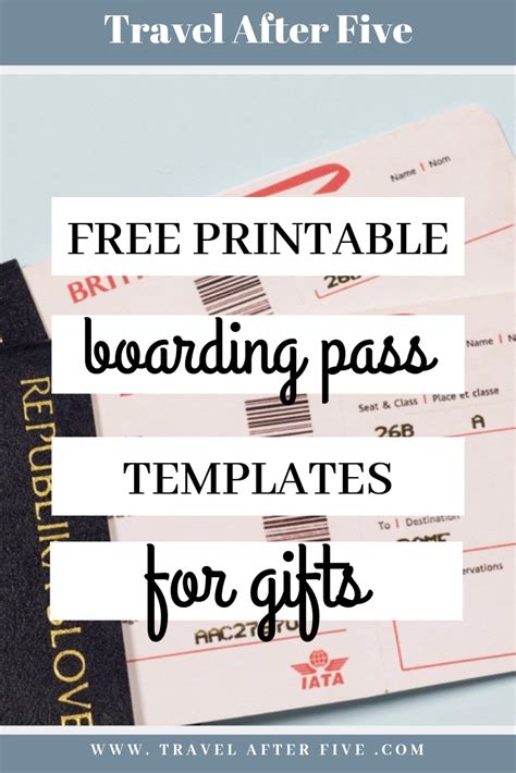 5 Free Boarding Pass Templates for Gifts | Boarding pass template, Ticket template free, Ticket ...