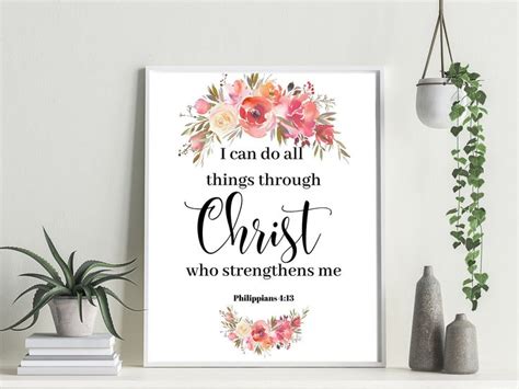 I can do all things through Christ Philippians 4:13 Printable | Etsy ...