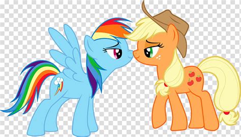 Mlp Applejack And Rainbow Dash Kissing