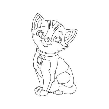 A Cartoon Vector Illustration Of An Animal Line Art Coloring Book Page ...