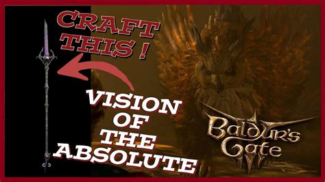 Baldur's Gate 3 - Craft good early Weapon - Vision of the Absolute [PC] [ULTRA] [2023] - YouTube