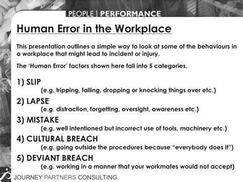 JPC Toolbox - Human Error