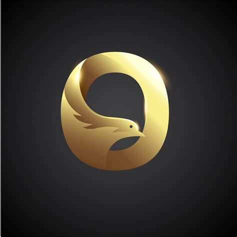 Gold Letter O With Dove Logo Concept 284845 Vector Art at Vecteezy