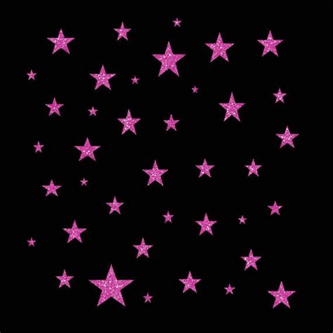 Pink Glitter Stars Collection Clip Art Twinkle Sparkly | Etsy