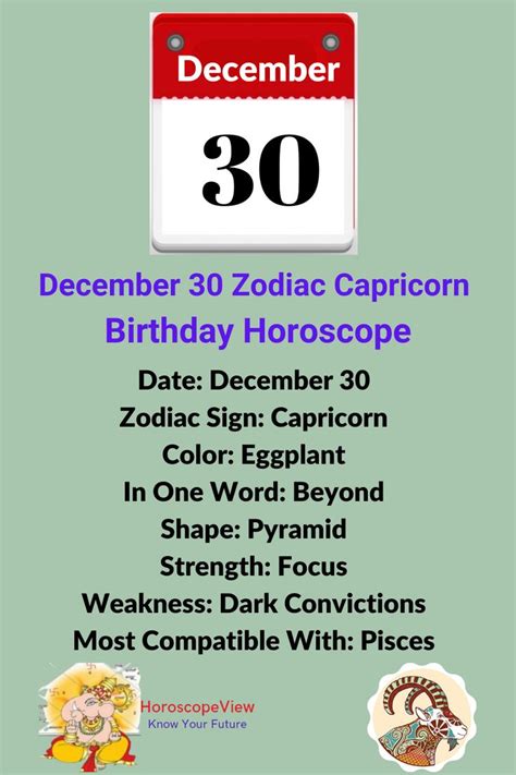 December 30 Zodiac Sign Personality Love & Career | December 30 zodiac ...