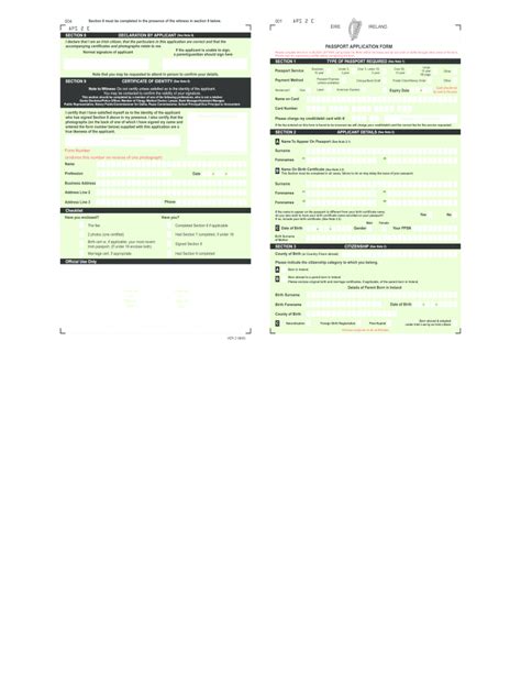 Irish Passport Application Form Perth - Printable Form 2024