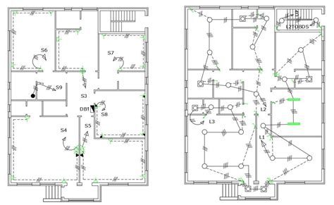 Big House Electrical Layout Plan AutoCAD Drawing - Cadbull