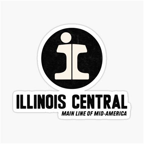 "Illinois Central Railroad The Mainline of Mid-America" Sticker for ...