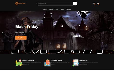 Black Friday Coupons, Offers, Deals, Discounts HTML Template