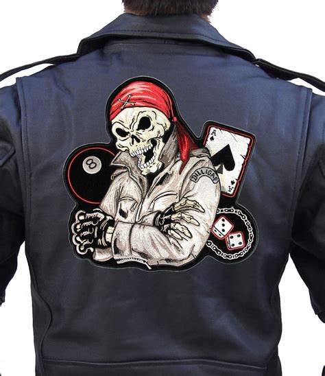 Motorcycle Biker Life Guy Skull Embroidered Biker Patch – Quality Biker Patches